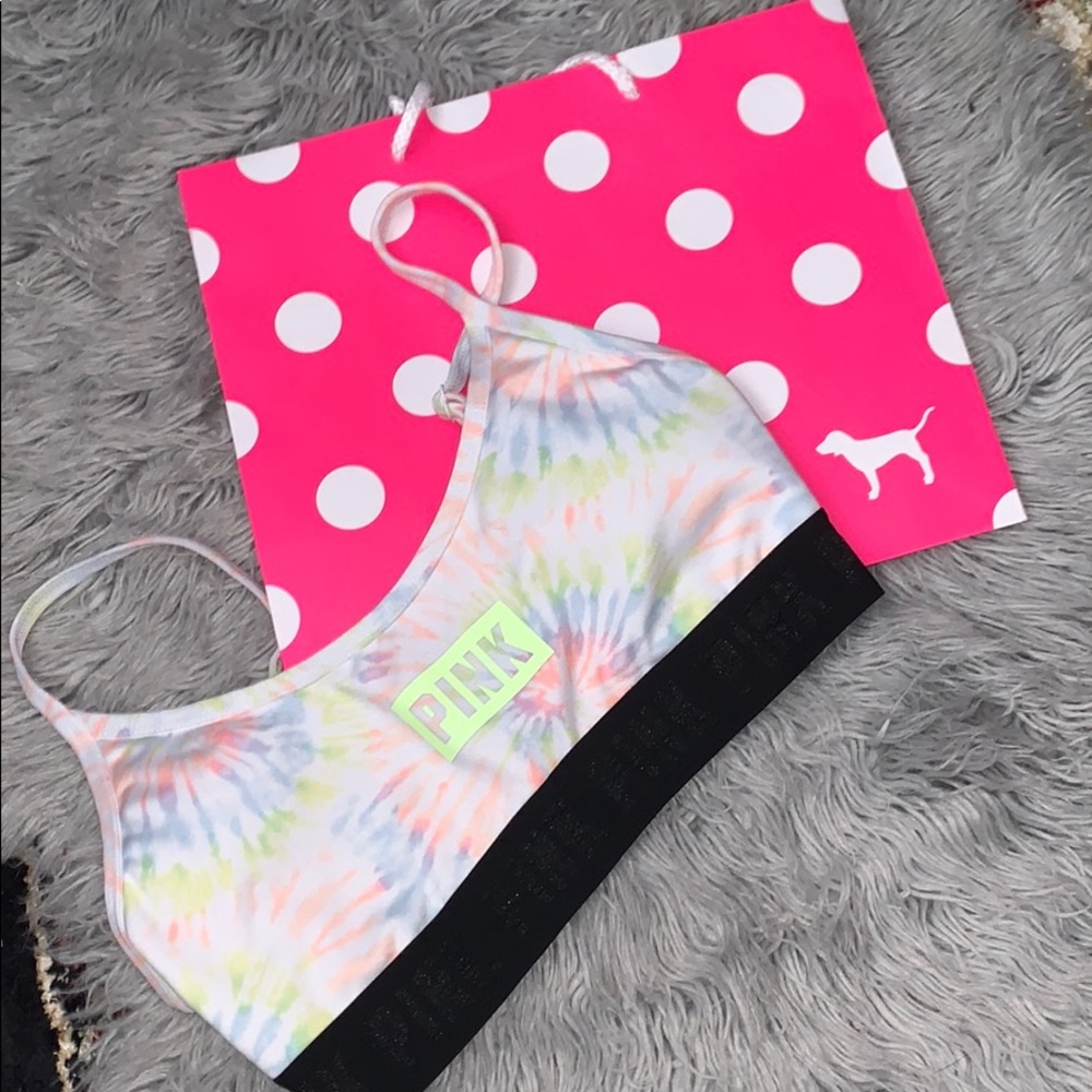 Tie dye pink sports bra 💕